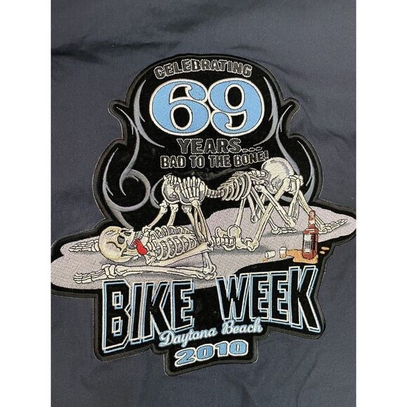 Bike Week 2010 Daytona Bad To The Bone 69 Workwear Shirt Men Large Patch - Picture 2 of 6